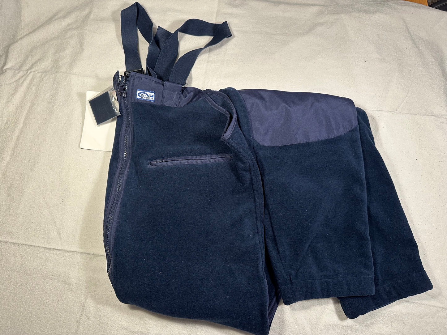 Fleece hängselbyxor i stl XL