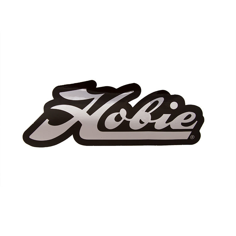 AUTOCOLLANT HOBIE SCRIPT CHROME/BLACK