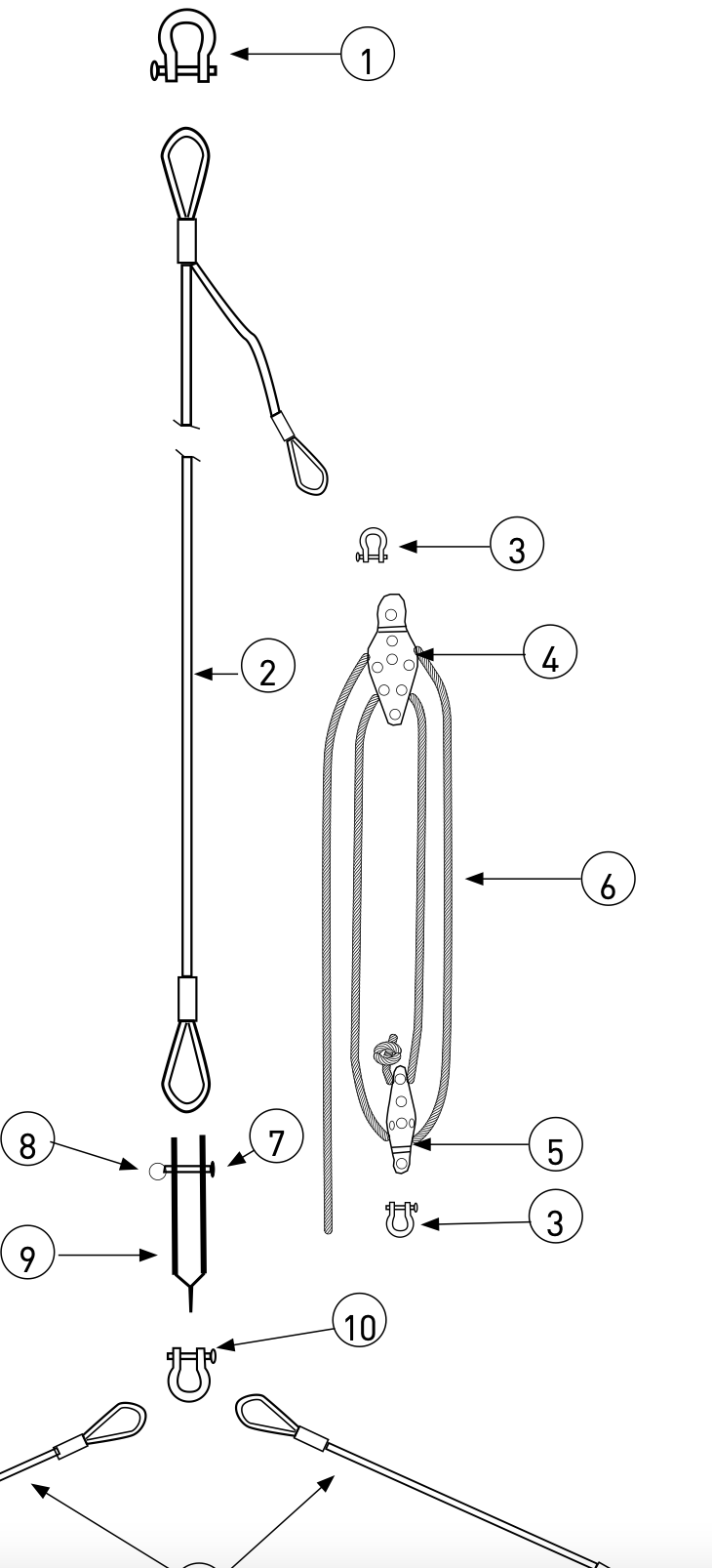 JIB HALYARD ROPE 16/15/15CLUB/T2