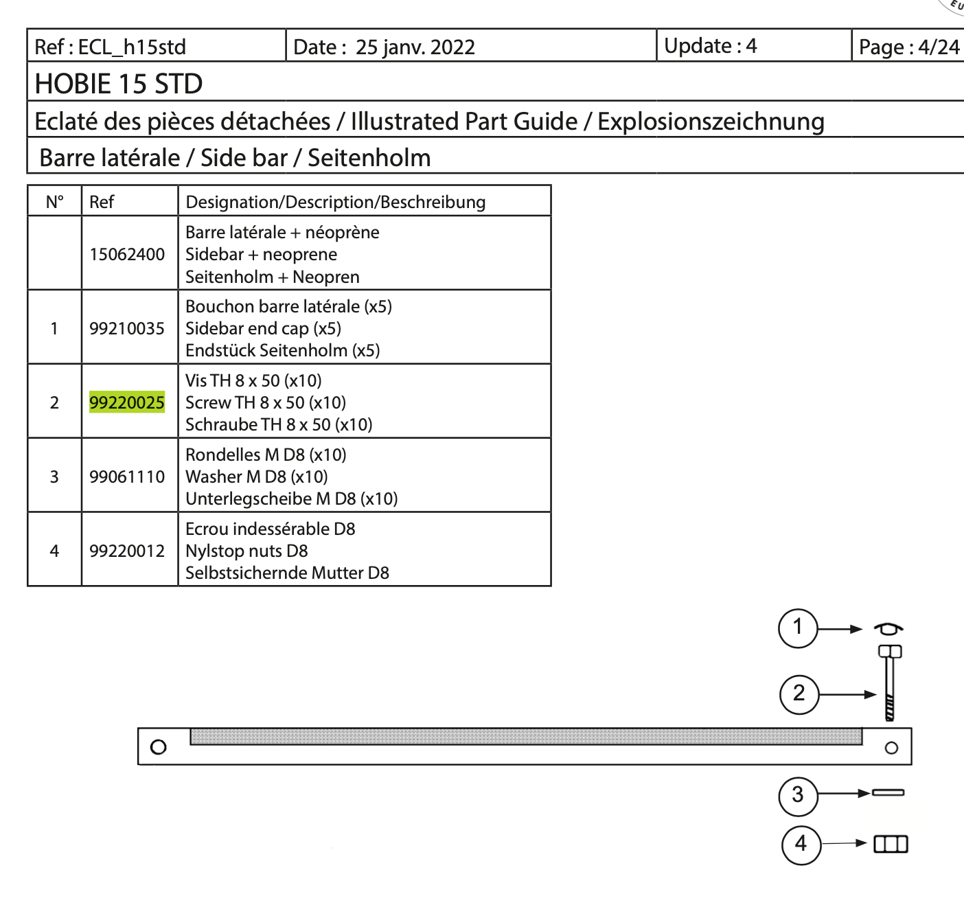 SCREW TH 8X50 933 A4