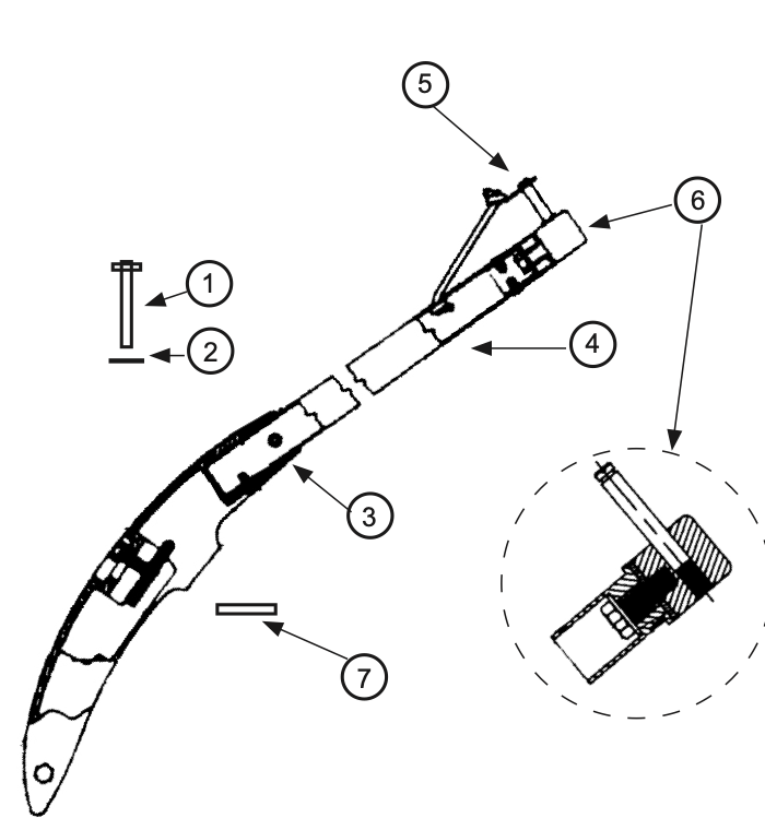 TILLER TUBE TI/FX/MAX