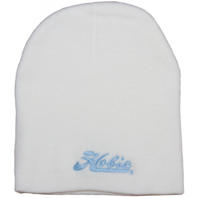 HAT, BEANIE WOMEN'S WHT w/LT B