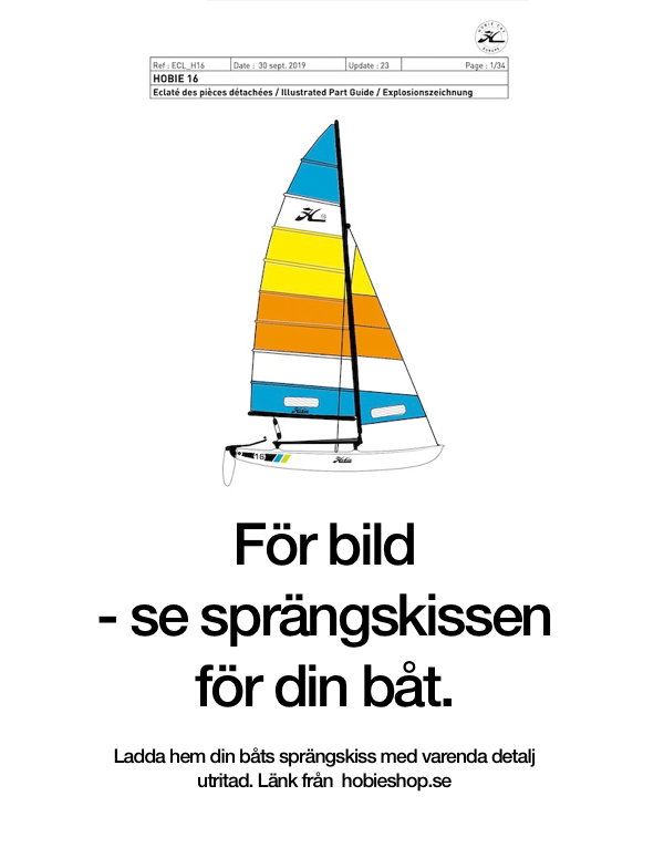 STICKER HULL "HOBIE CAT 15" 2014 - H 50mm